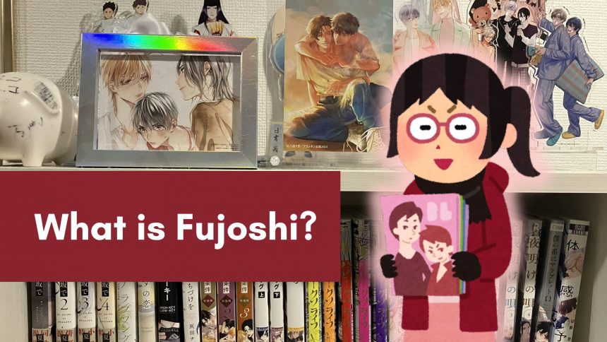 Fujoshi girl with collection of BL Books and Manga